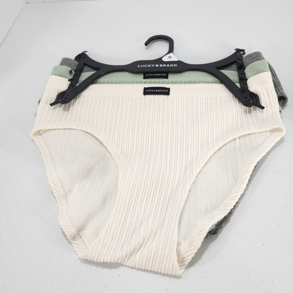 Lucky Brand Womens 3 Pack Seamless Hipster Panties Multi Colors L